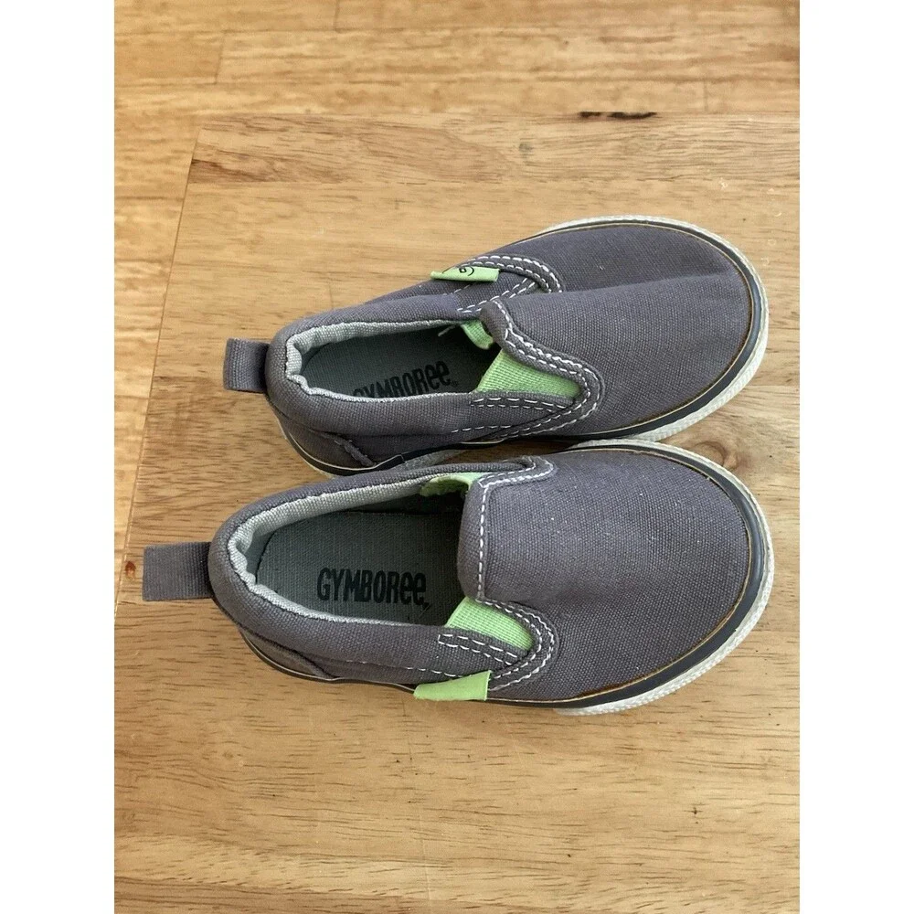 Gymboree Auto Crew Gray Like Green Toddler Slip On Sneakers Shoes Choice 4